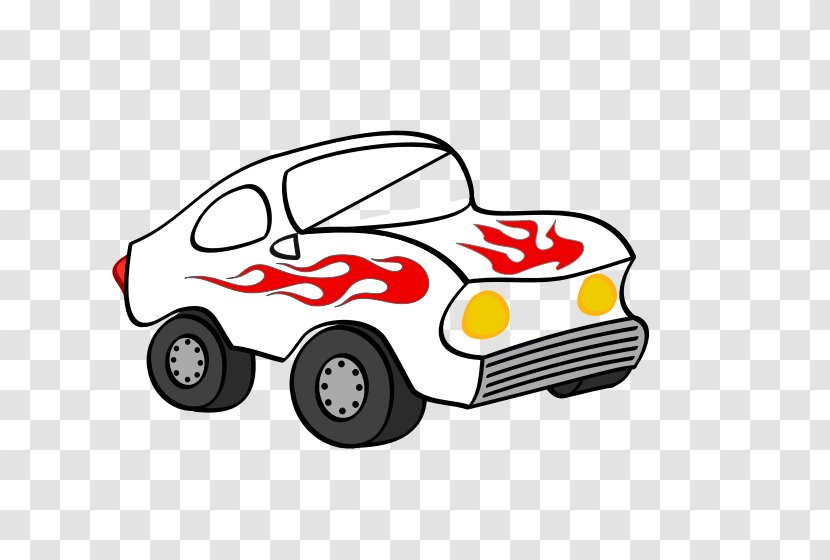 Sports Car Vehicle Clip Art - Cartoon - Vector Transparent PNG