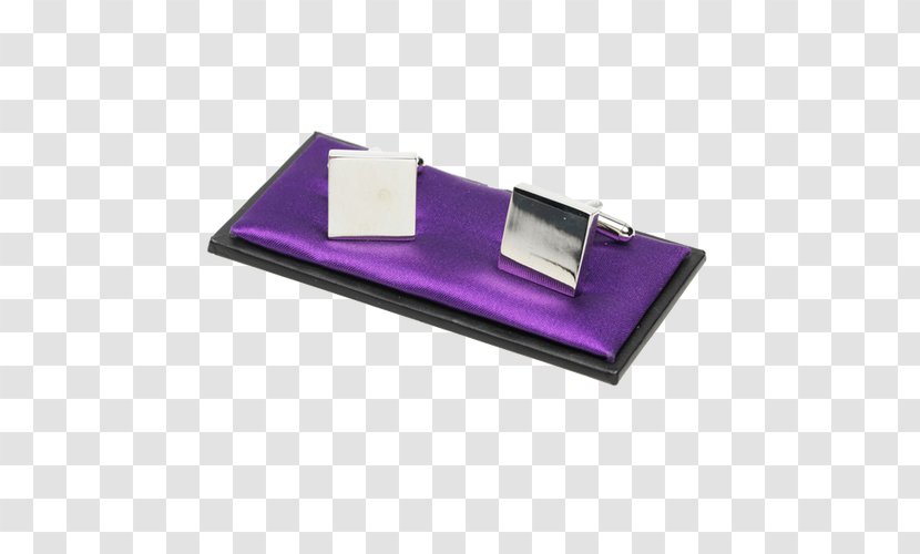 CARRE Manhetknopen Product Design Rectangle Purple - Cufflink Transparent PNG