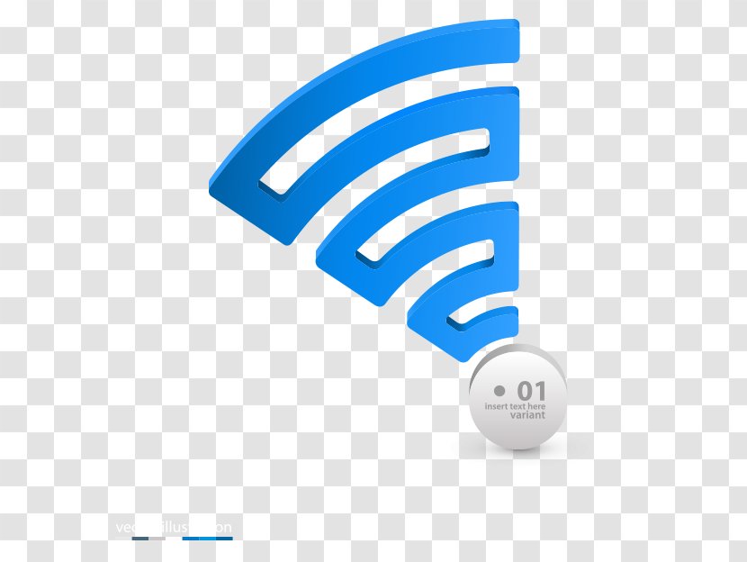 Wi-Fi Wireless Network - Computer - Blue PPT Element Transparent PNG