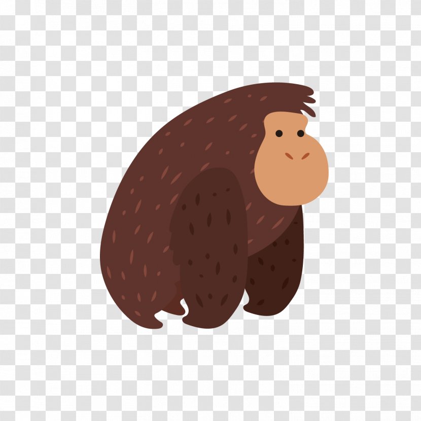Euclidean Vector Cartoon Illustration - Information - Brown Orangutan Transparent PNG
