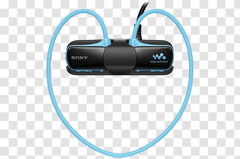 Sony Walkman NWZ-W273 Headphones MP3 Player - Electric Blue Transparent PNG