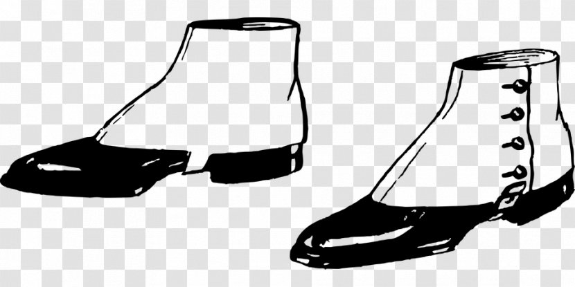 Shoe Gaiters Boot Clip Art - Black And White Transparent PNG