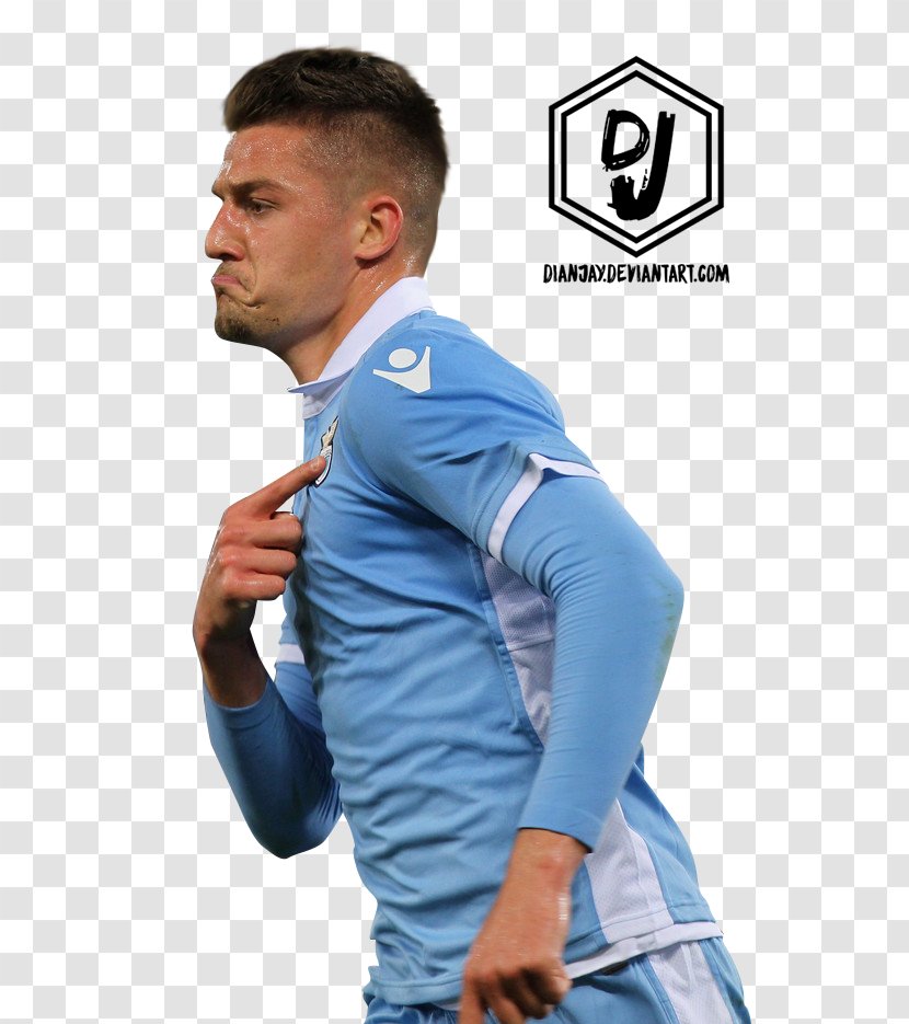 Sergej Milinković-Savić S.S. Lazio T-shirt 2017–18 Serie A Serbia National Football Team - Italy Transparent PNG