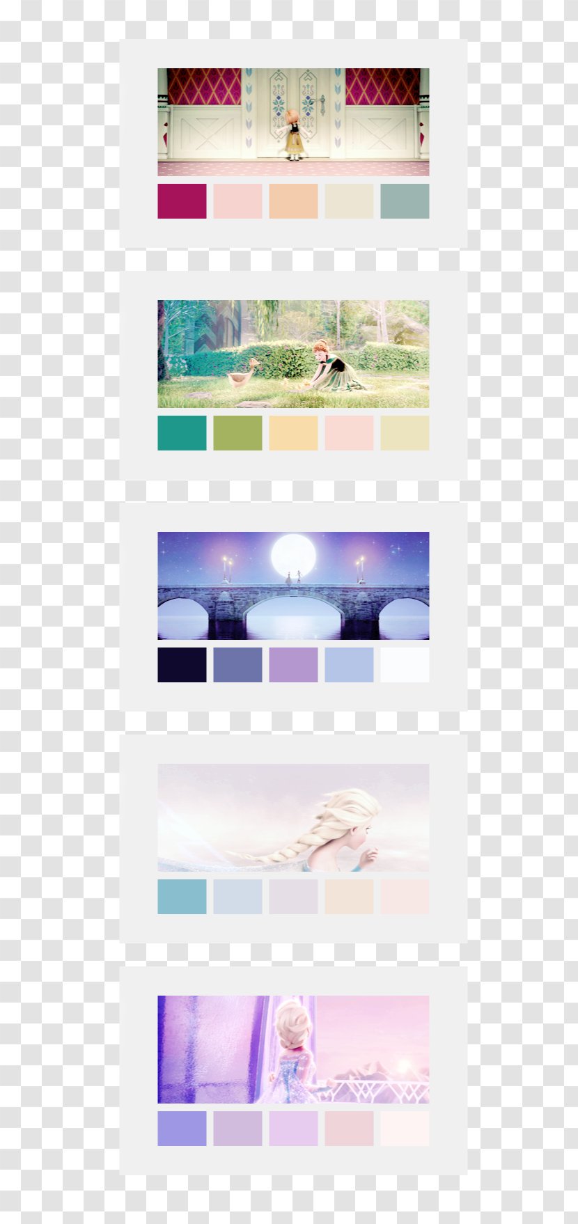 Olaf Elsa Frozen Color Palette - Room Transparent PNG