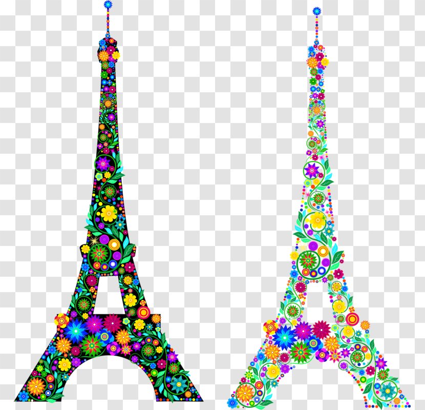 Eiffel Tower Clip Art - Christmas Tree Transparent PNG