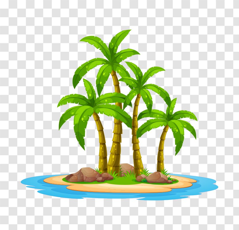 Beach House Clip Art - Area - Tree,Trees,Greenery Transparent PNG