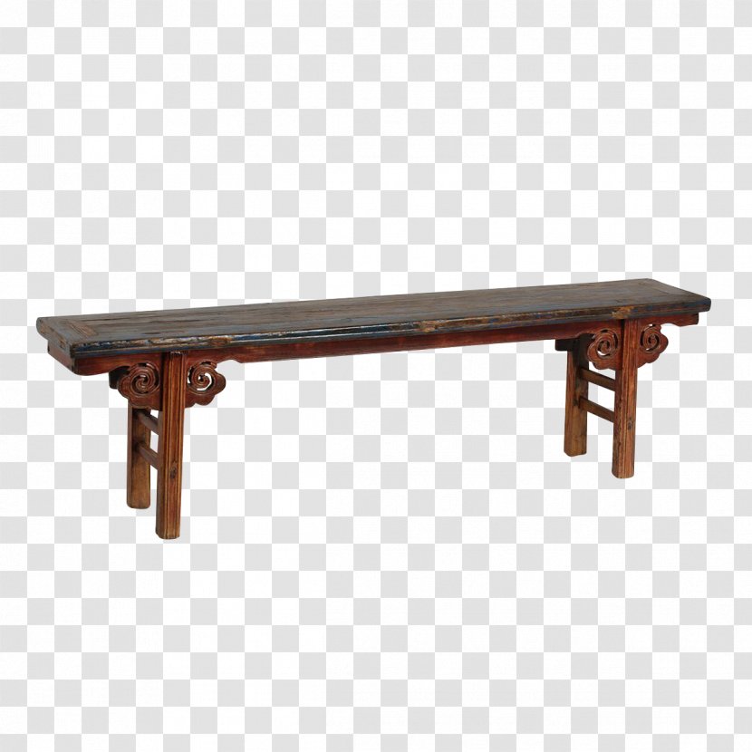 Table Chairish Bench Furniture Antique - Upholstery - Wooden Transparent PNG