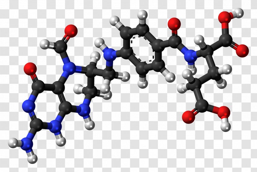 Folinic Acid Ball-and-stick Model Methotrexate Pharmaceutical Drug Folate - Molecule Transparent PNG