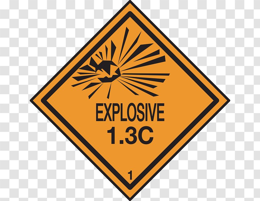 Hazard Symbol Explosive Sign Dangerous Goods - Rectangle - Caution Transparent PNG