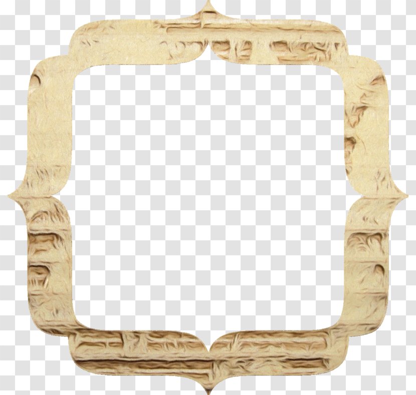 Beige Background Frame - Mirror - Picture Transparent PNG