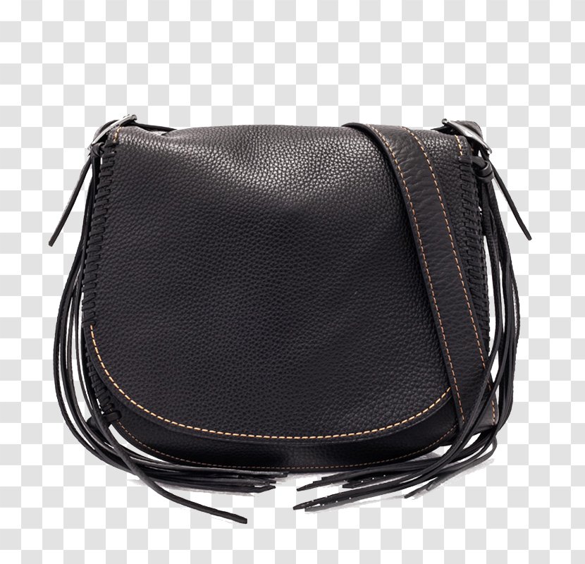 Handbag Saddlebag Slip Leather Messenger Bag - Textile - Ms. COACH Black Saddle Transparent PNG