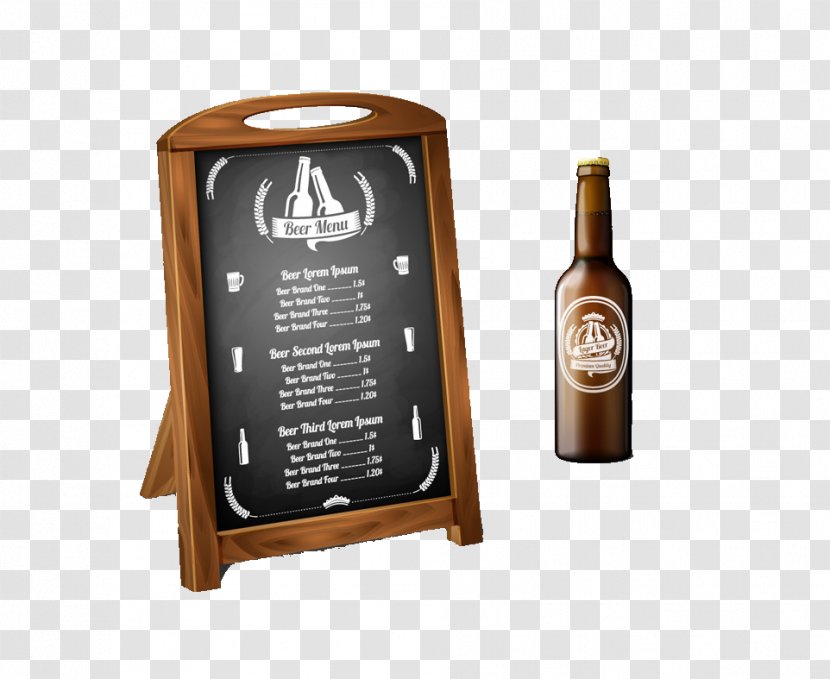Beer Alcoholic Drink Menu - Blackboard - Sign Transparent PNG