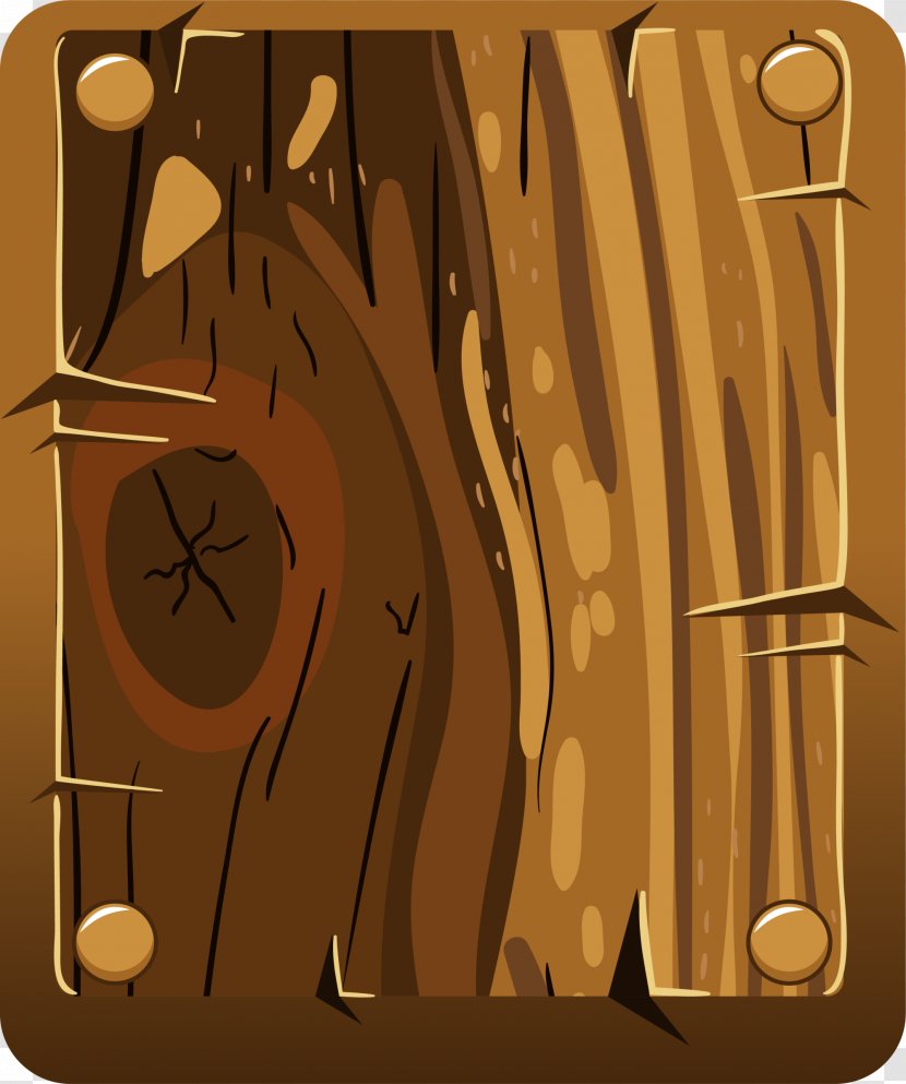 Wood Illustration - Cartoon - Yellow Retro Transparent PNG