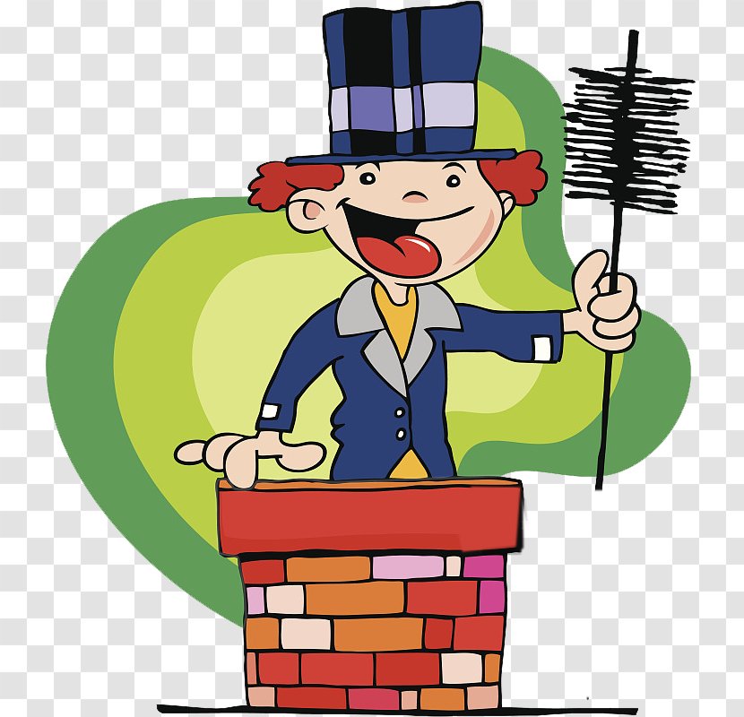 Chimney Sweep Fireplace Canna Fumaria Drawing Illustration - Clean The Boy Pull Through Comics Transparent PNG