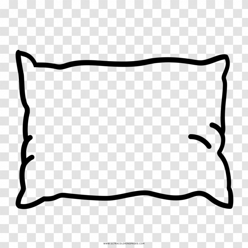 Pillow Coloring Book Drawing Black And White - Monochrome Photography Transparent PNG