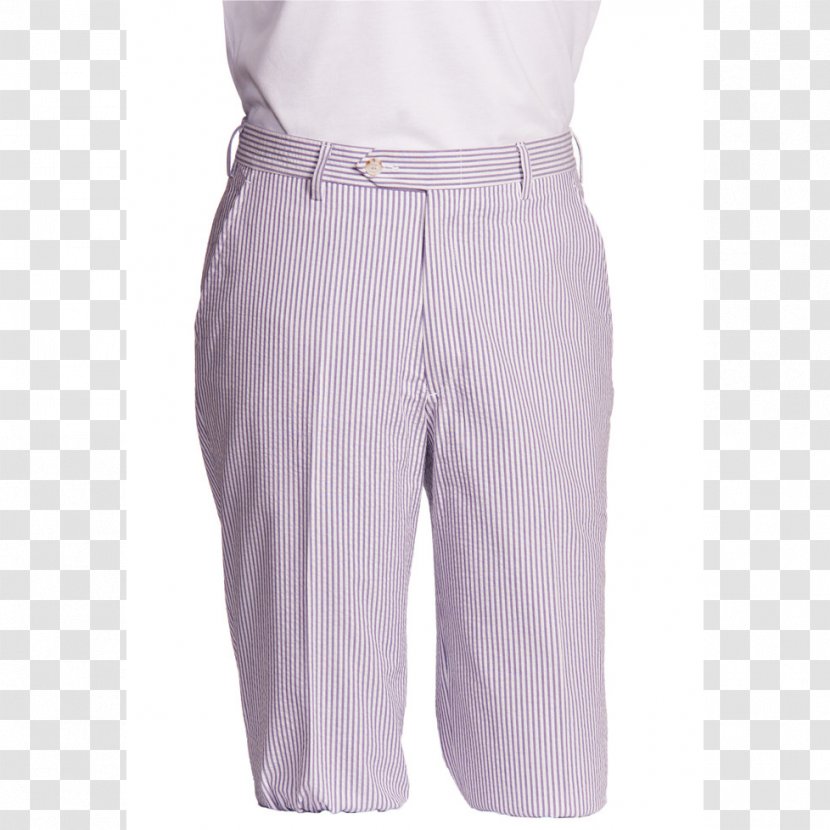 Waist Pants Shorts Sleeve - White And Purple Transparent PNG