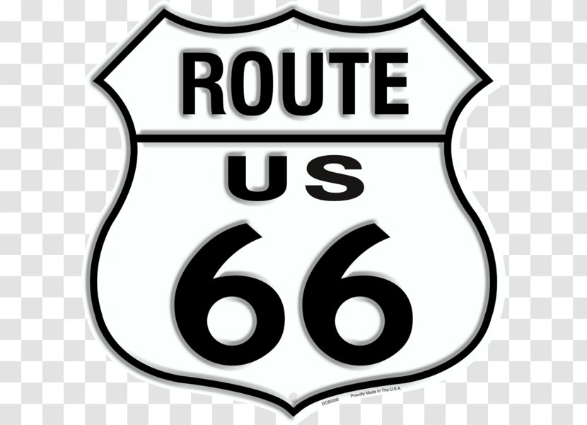 U.S. Route 66 Clip Art Road Brand Logo - Black And White Transparent PNG