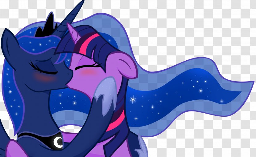 Twilight Sparkle Princess Luna Celestia Cadance Pony - Kiss Each Other Transparent PNG