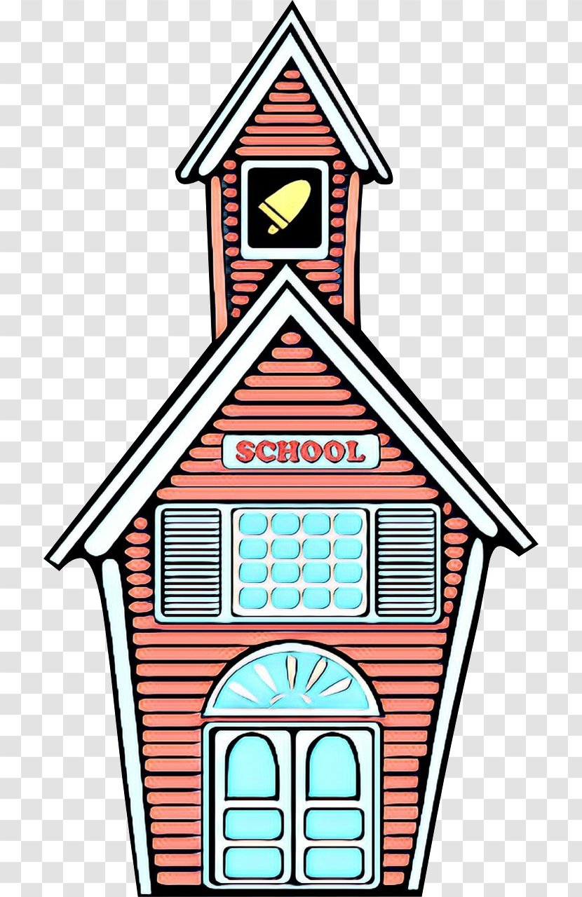 School Building Cartoon - Roof - Bell Tower Facade Transparent PNG