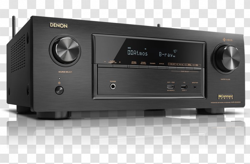 Denon AVR-X3400H 7.2 Channel AV Receiver AVR X3400H Home Theater Systems - Cinema Transparent PNG