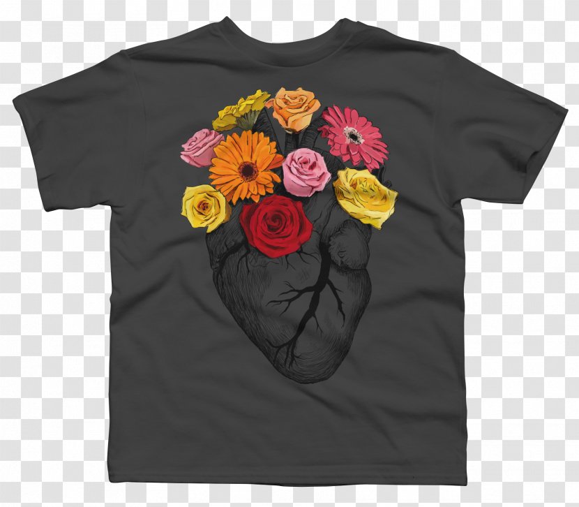 T-shirt Clothing Calavera Sleeve - Shirt - Floral Transparent PNG