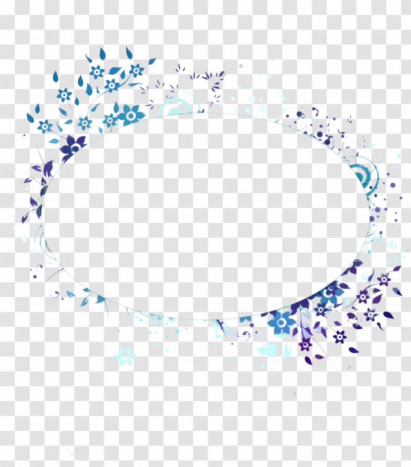 Blue Flower Borders And Frames - Picture - Drawing Transparent PNG