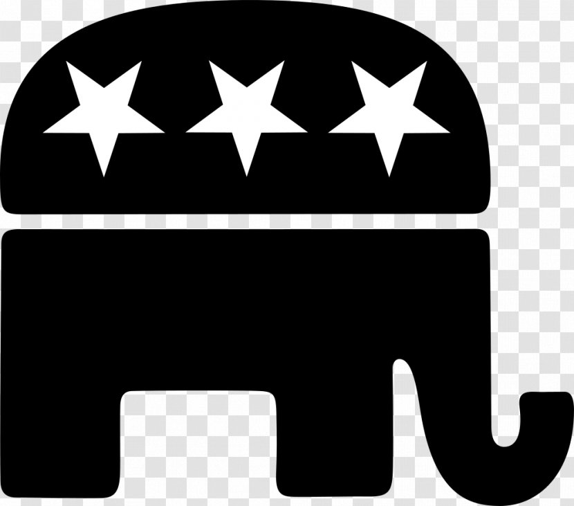 Republican Party United States Elephantidae Political Clip Art - Black Transparent PNG