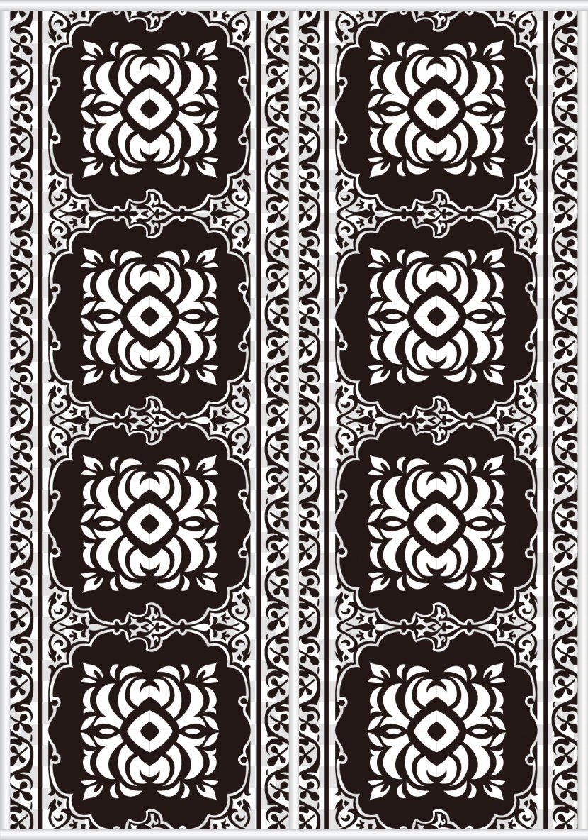 Motif Pattern - Black And White - Openwork Shift Gate Transparent PNG