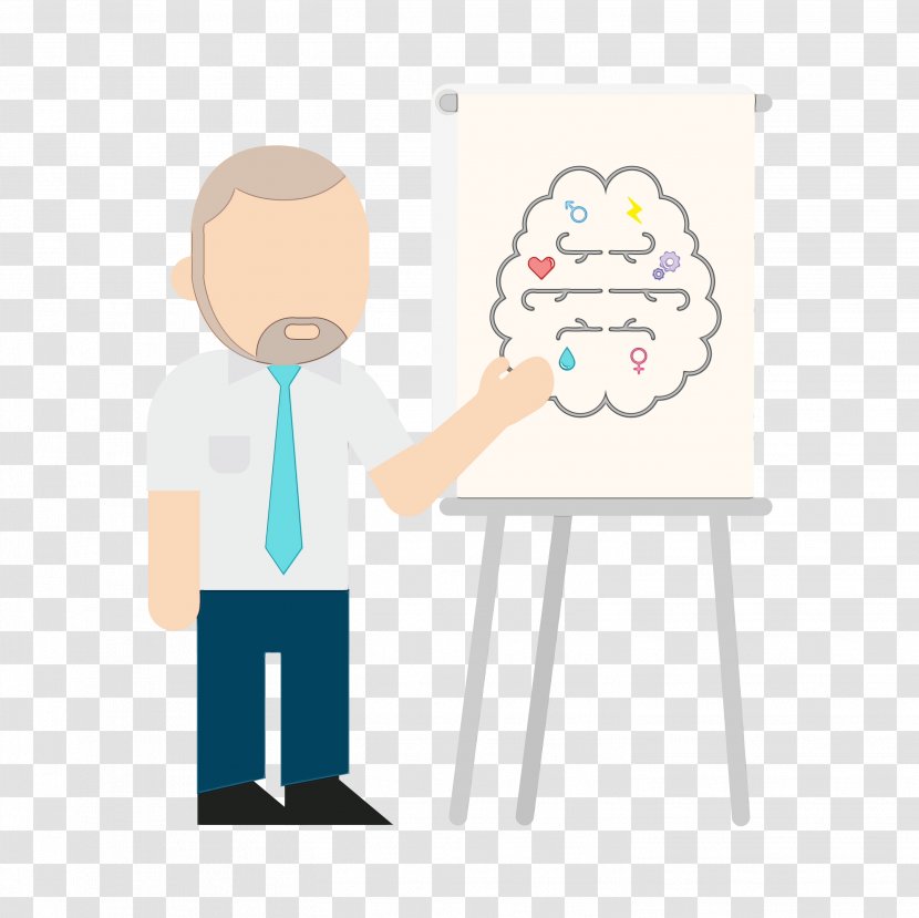Cartoon Easel Whiteboard Transparent PNG