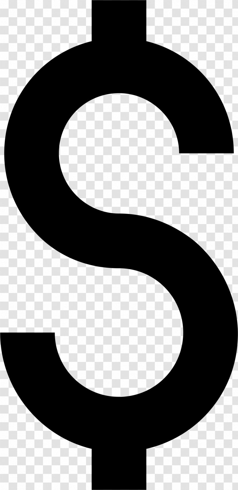 Dollar Sign United States Clip Art - Monochrome Transparent PNG