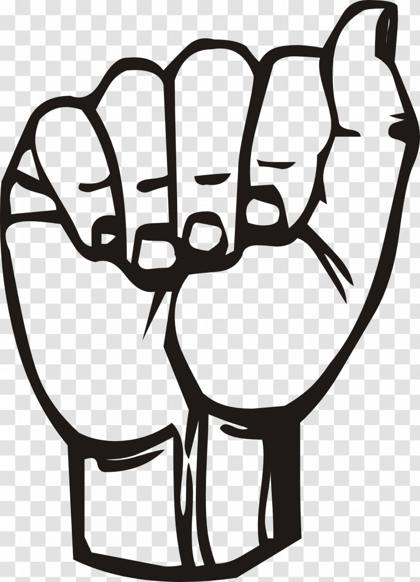 American Sign Language Fingerspelling British - Black And White - Fist Transparent PNG