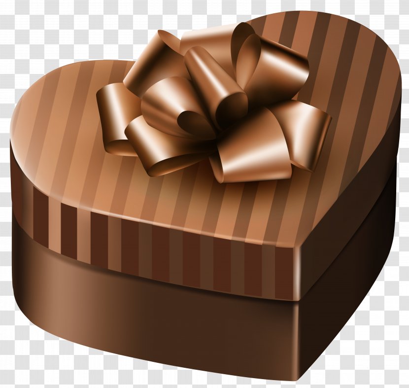 Gift Decorative Box Paper Clip Art - Bonbon - Brown Heart Cliparts Transparent PNG