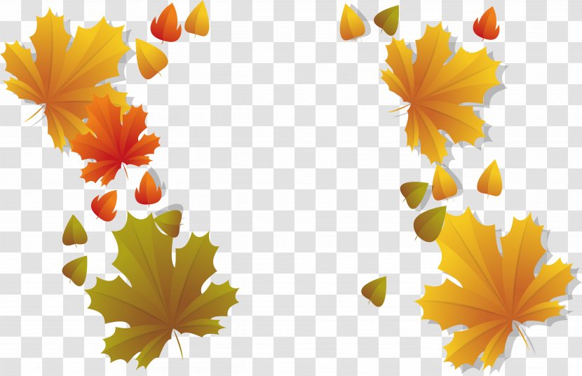 Maple Leaf - Autumn - Romantic Title Box Transparent PNG