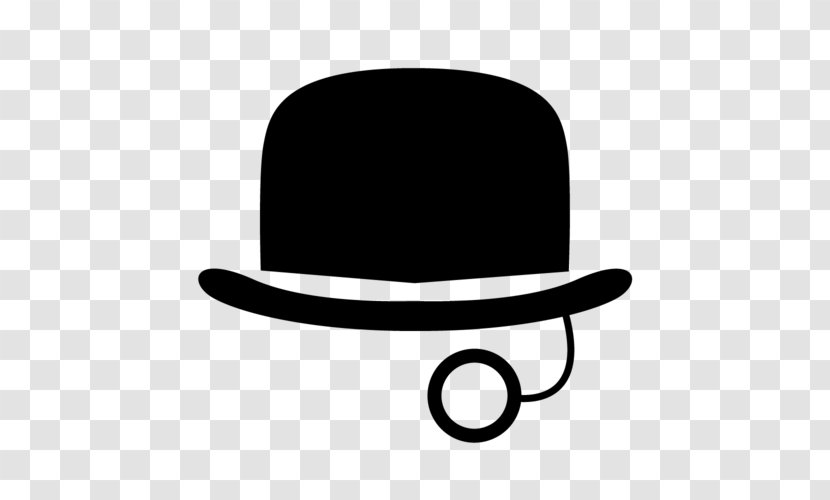 Monocle Top Hat - Grayscale - Information Transparent PNG