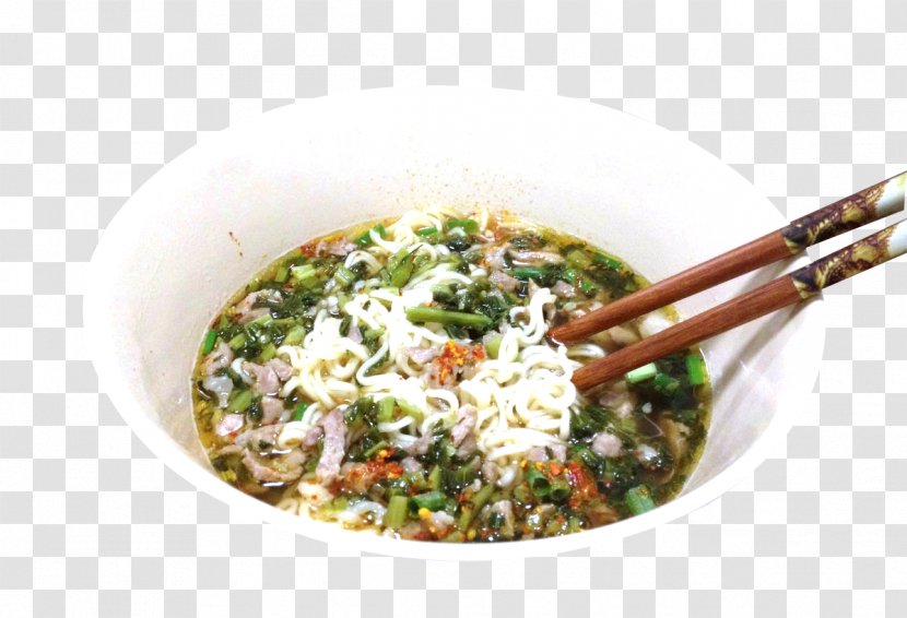 Instant Noodle Vegetarian Cuisine Pasta Asian - Leaf Vegetable - Wild Green Onion Plane Transparent PNG