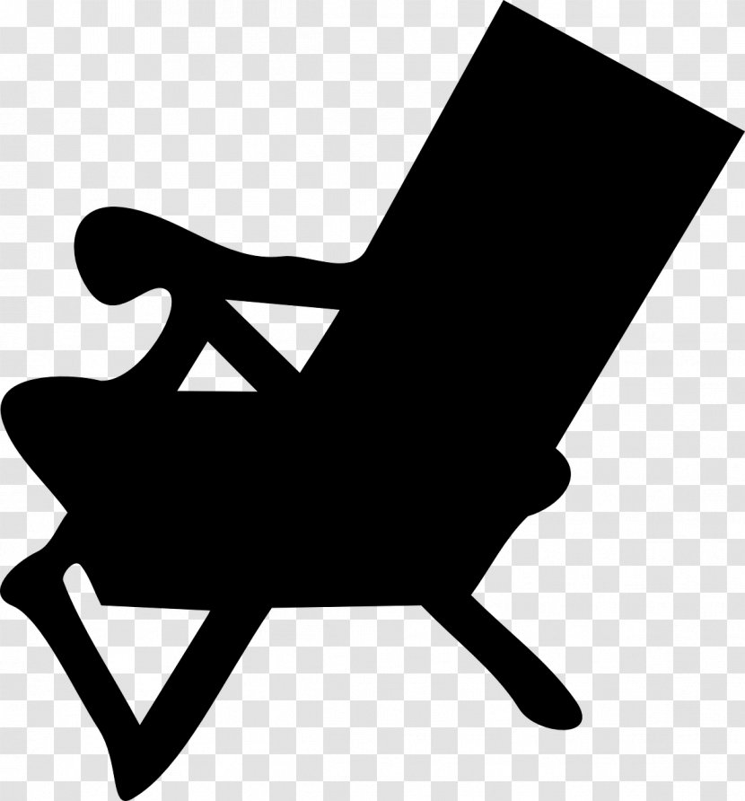 Table Rocking Chairs Clip Art - Monochrome - Beach Chair Transparent PNG