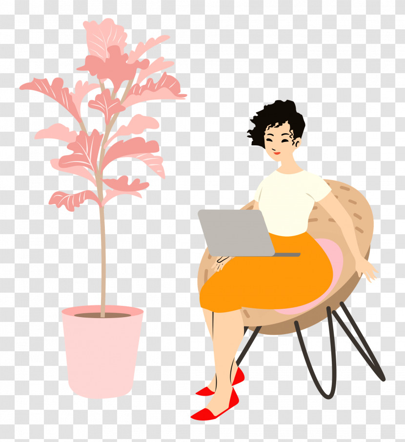 Alone Time Lady Computer Transparent PNG