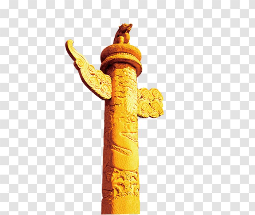 Tiananmen Huabiao Column - Golden China Table Transparent PNG