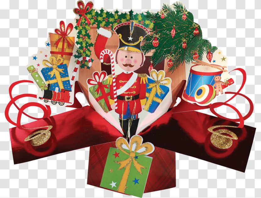 Christmas Ornament Card Greeting & Note Cards Pop-up Book - Nut Cracker Transparent PNG