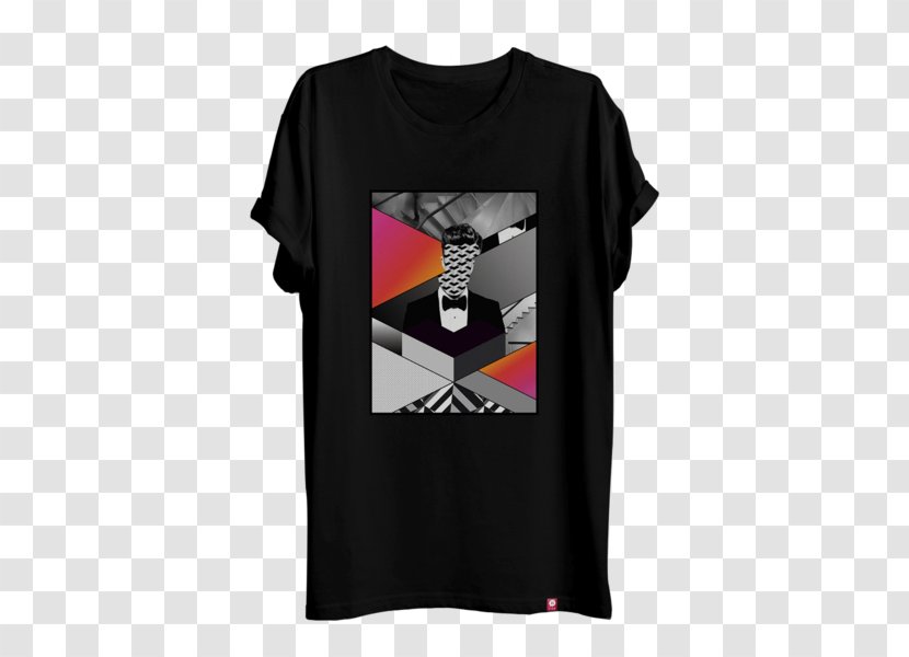 T-shirt Sleeve Brand Black M - Top Transparent PNG