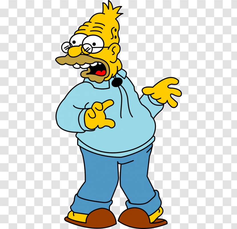 Grampa Simpson Homer Marge Bart Lisa - Beak Transparent PNG