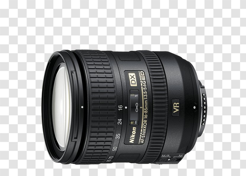 Digital SLR Photography Nikon AF-S DX Zoom-Nikkor 16-85mm F/3.5-5.6G IF-ED VR Nikkor 35mm F/1.8G - Zoom Lens - Camera Transparent PNG