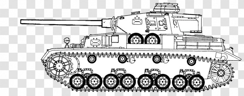 Möbelwagen Panzer IV III Tank Panzerkampfwagen I Ausf. F - Line Art Transparent PNG