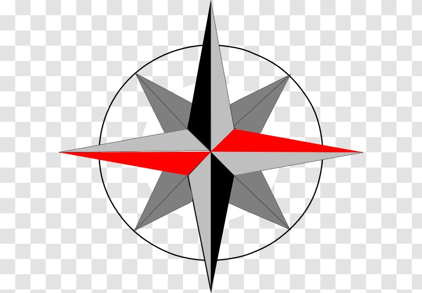 Shiny Brite Compass Rose Cardinal Direction Wind Northeast - East Vector Transparent PNG