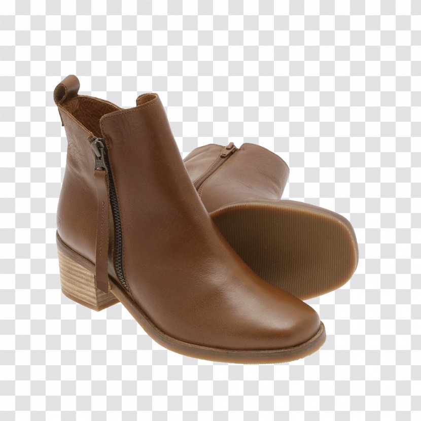 Caramel Color Brown Leather Boot Shoe - Walking Transparent PNG