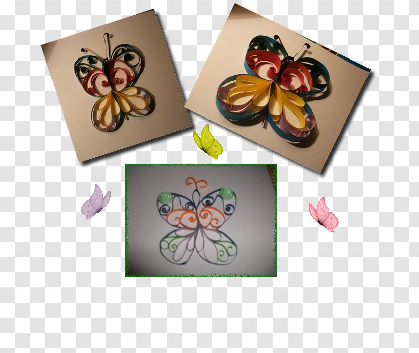 Insect Butterfly Paper Pollinator Petal - Moths And Butterflies - Quilling Transparent PNG