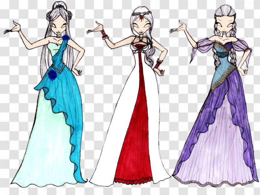 Gown Robe Legendary Creature Cartoon - Flower - Purple Transparent PNG