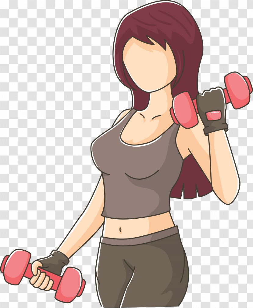 Physical Fitness Weight Training Centre Exercise - Tree - Barbell Motion Vector Woman Transparent PNG