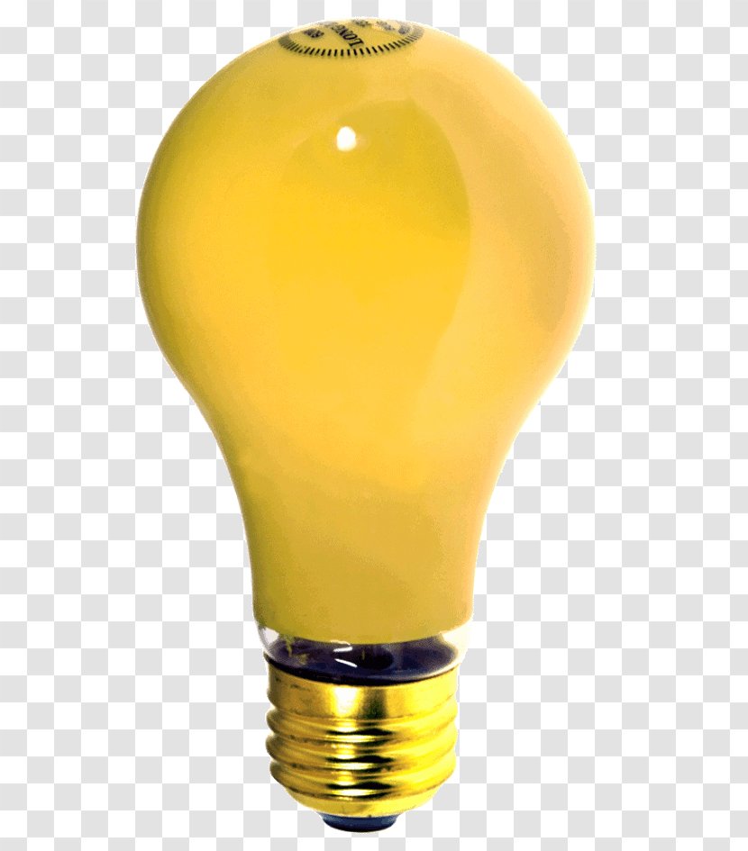 Incandescent Light Bulb A-series Yellow - Lamp Transparent PNG