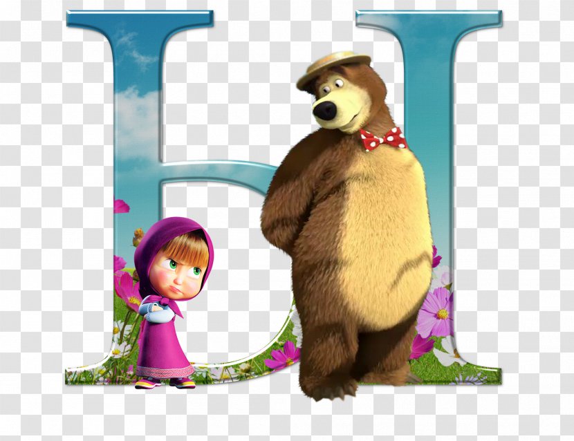 Masha Alphabet Child Letter Learning - Cartoon - And The Bear Transparent PNG